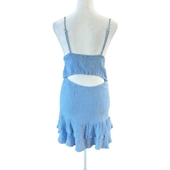 Love Tree Baby Blue Mini Dress Spaghetti Strap Large - Picture 3 of 8